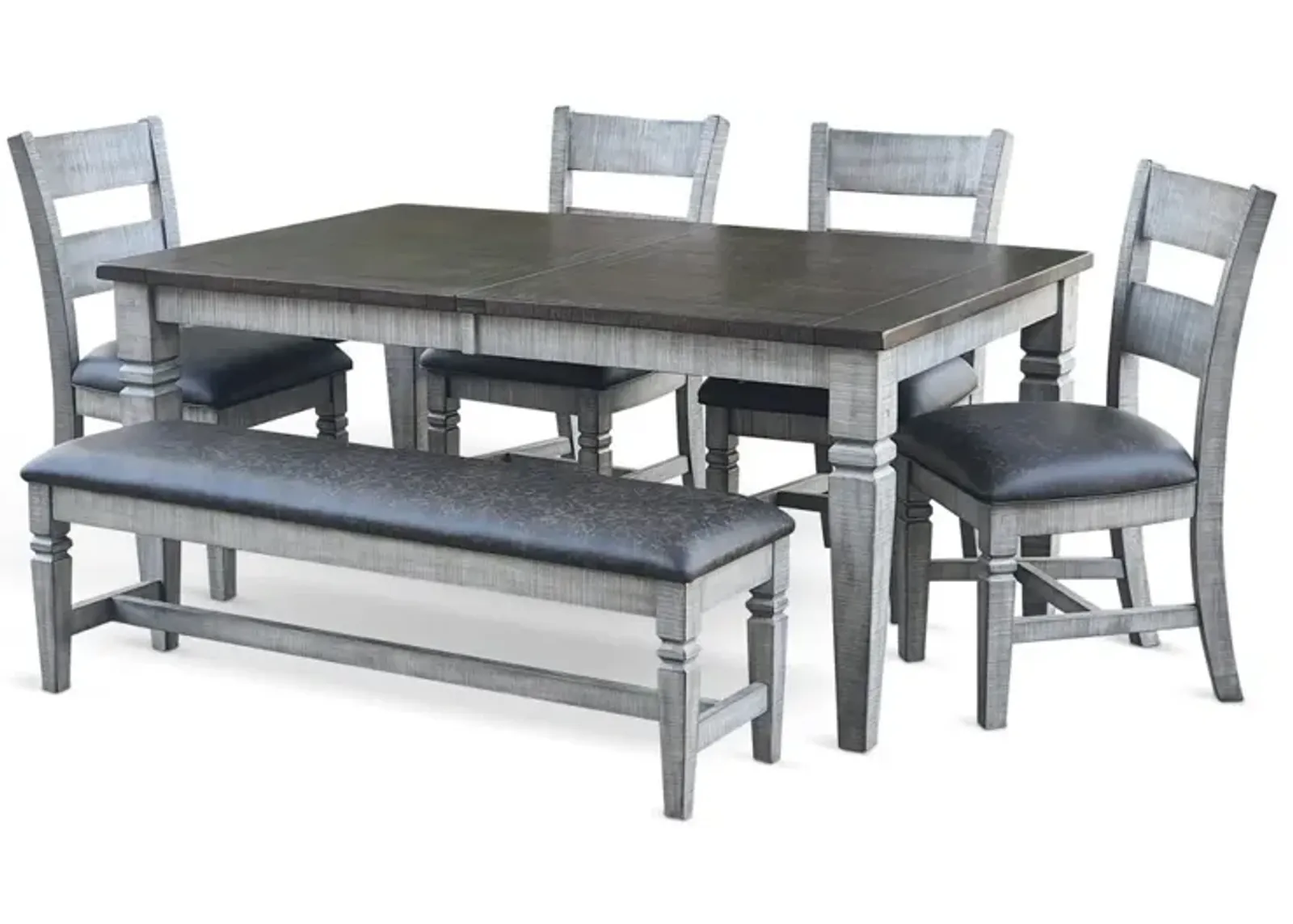 Sunny Designs Homestead Hills Tobacco Leaf & Alpine Grey 66-90 Inch Extension Dining Table