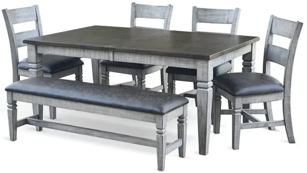 Sunny Designs Homestead Hills Tobacco Leaf & Alpine Grey 66-90 Inch Extension Dining Table