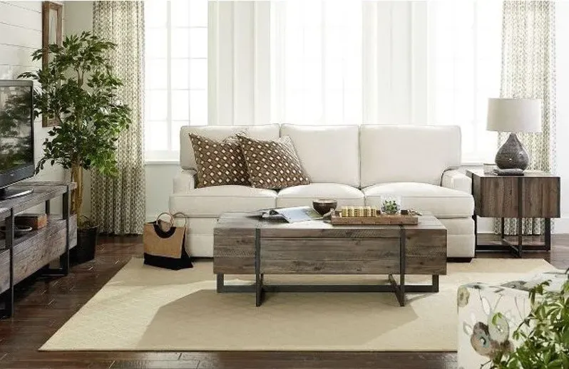 MODERN TIMBER RECTANGULAR COFFEE TABLE