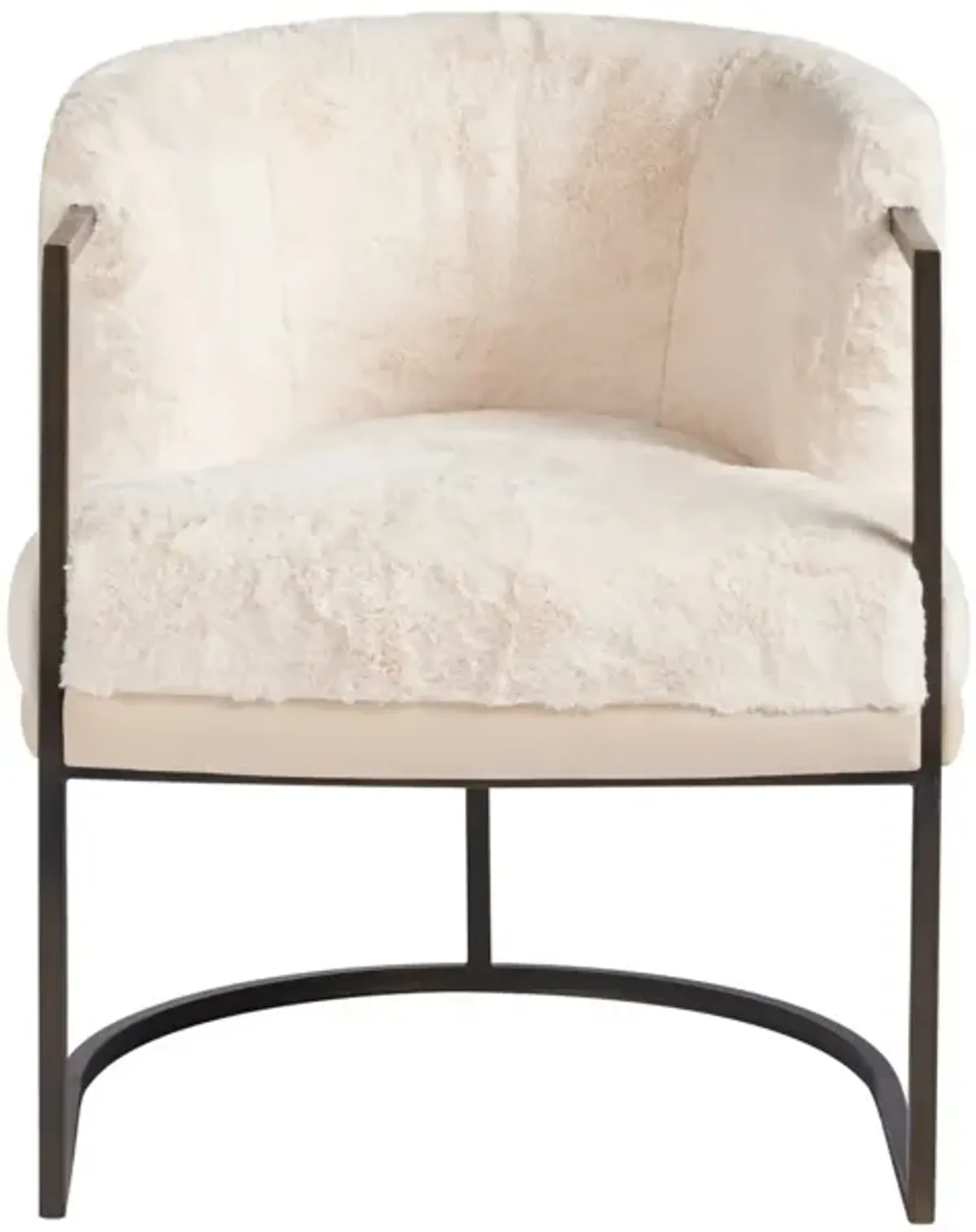 Universal Curated Alpine Valley Bunny Cream Accent Barrel Chair