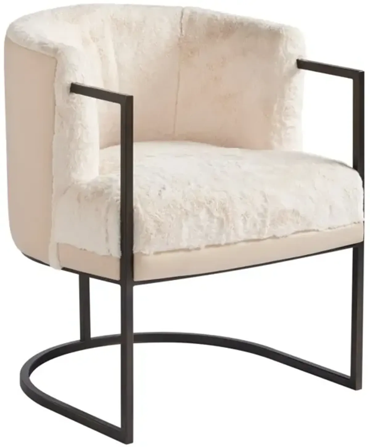 Universal Curated Alpine Valley Bunny Cream Accent Barrel Chair