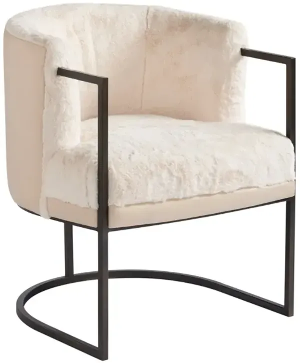 Universal Curated Alpine Valley Bunny Cream Accent Barrel Chair