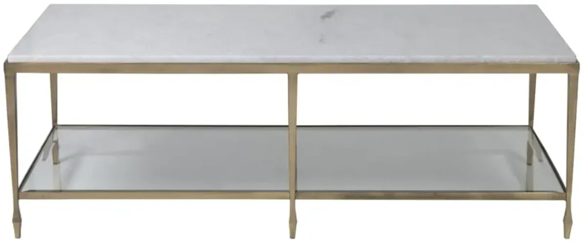 Artistica Home by Lexington Signature Designs Sashay Gold Rectangular Cocktail Table