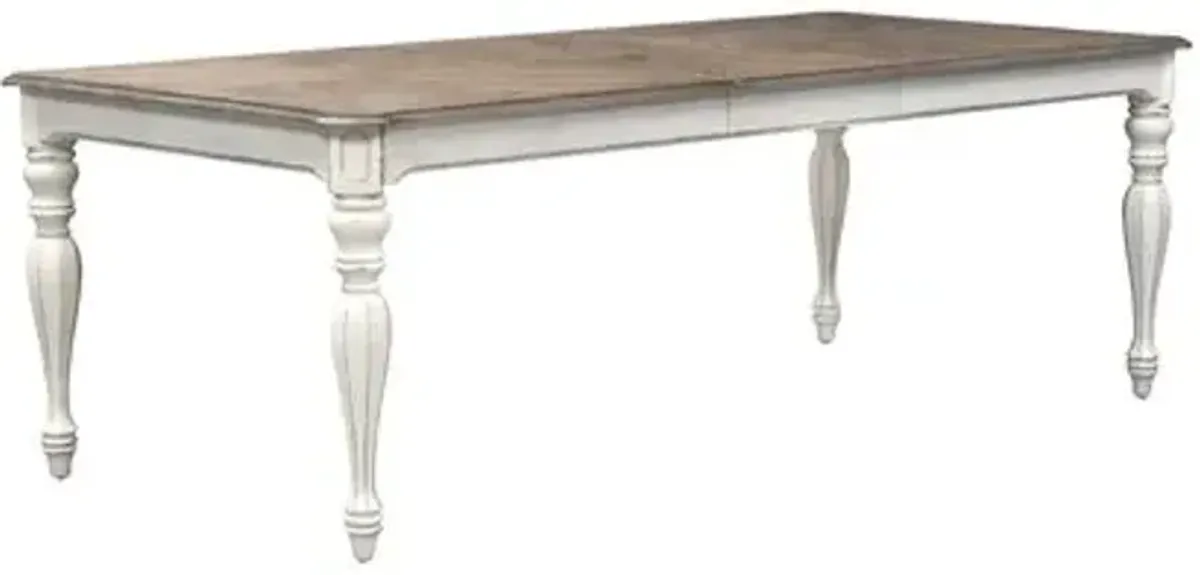 Liberty Furniture Magnolia Manor Antique White Rectangular Leg Table