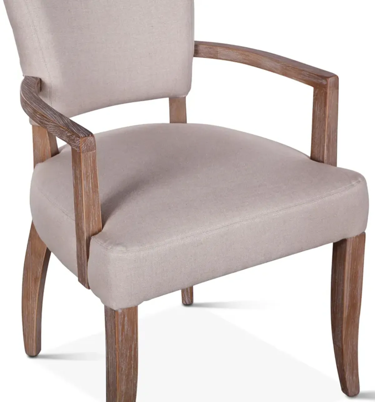 Home Trends Design Grosvenor Natural Linen Upholstered Armchair