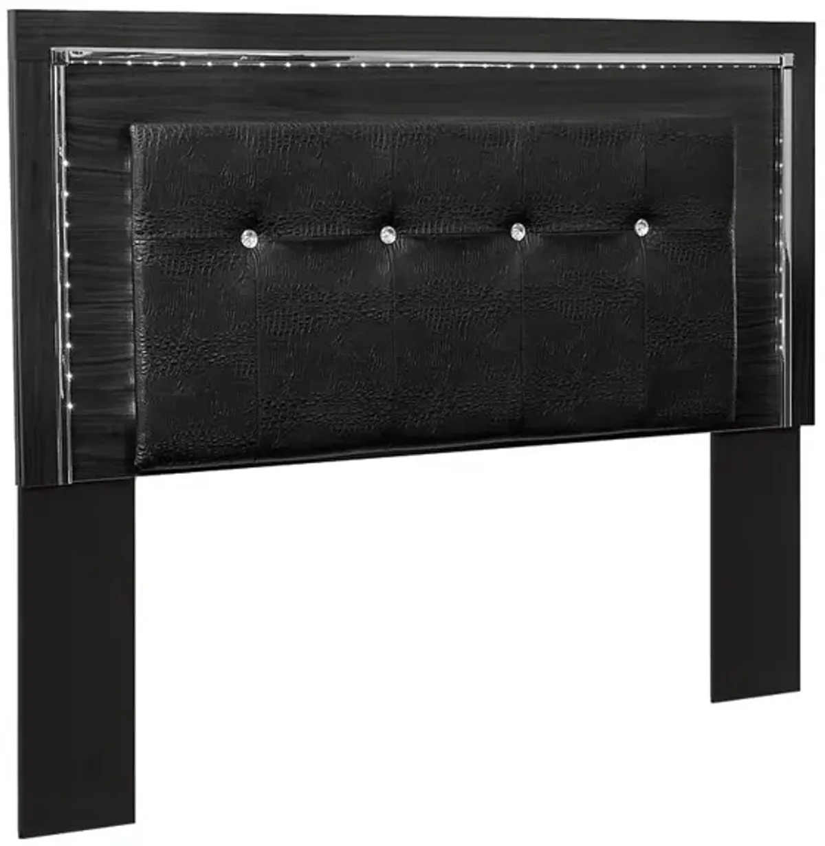 Ashley Kaydell Upholstered Panel Black Queen Headboard