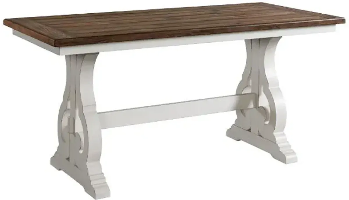 Intercon Drake Two-Toned Rustic White & French Oak Counter-Height Table