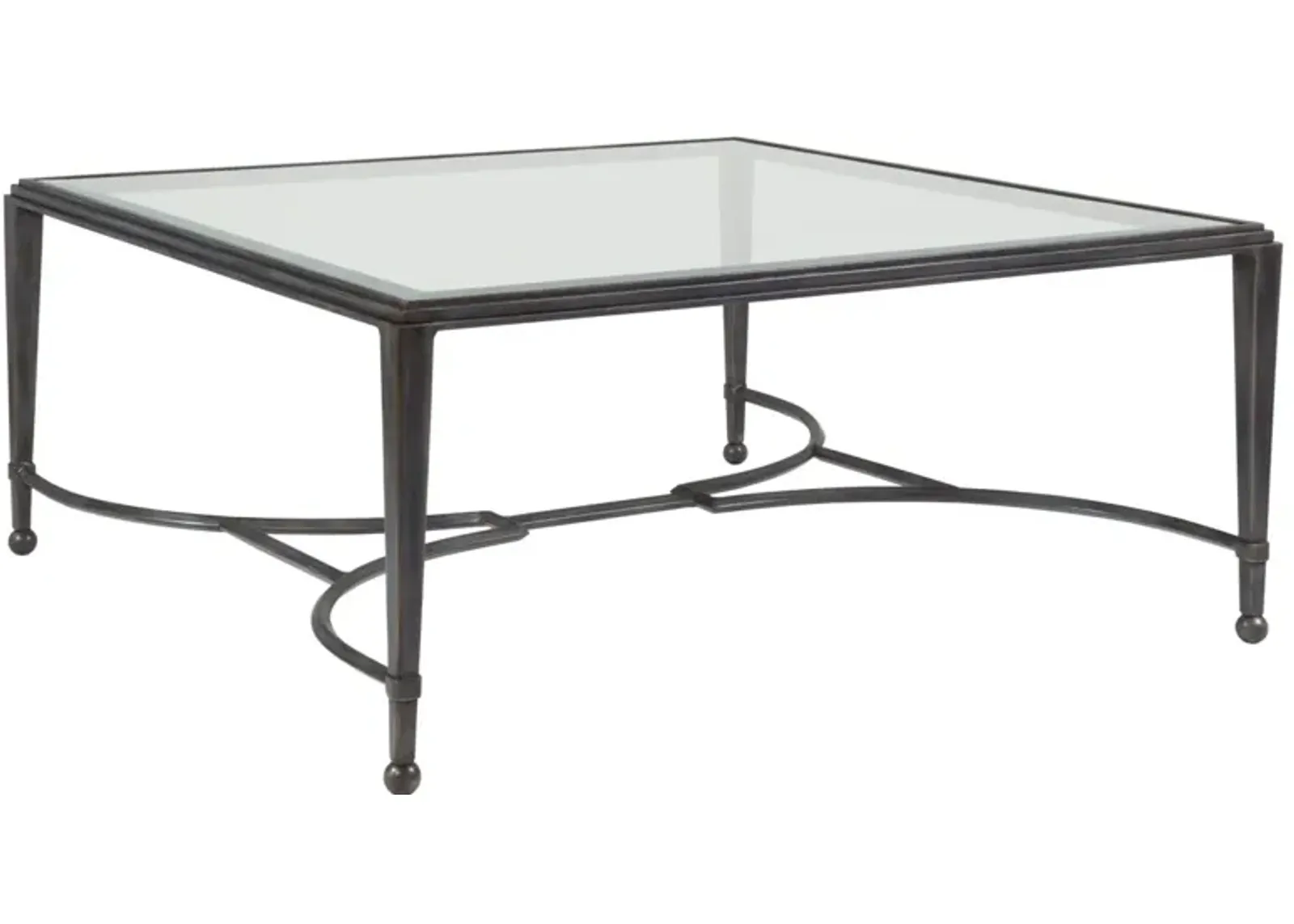 Artistica Home by Lexington Metal Designs Sangiovese 42 Inch Square Metal Cocktail Table Iron Gray