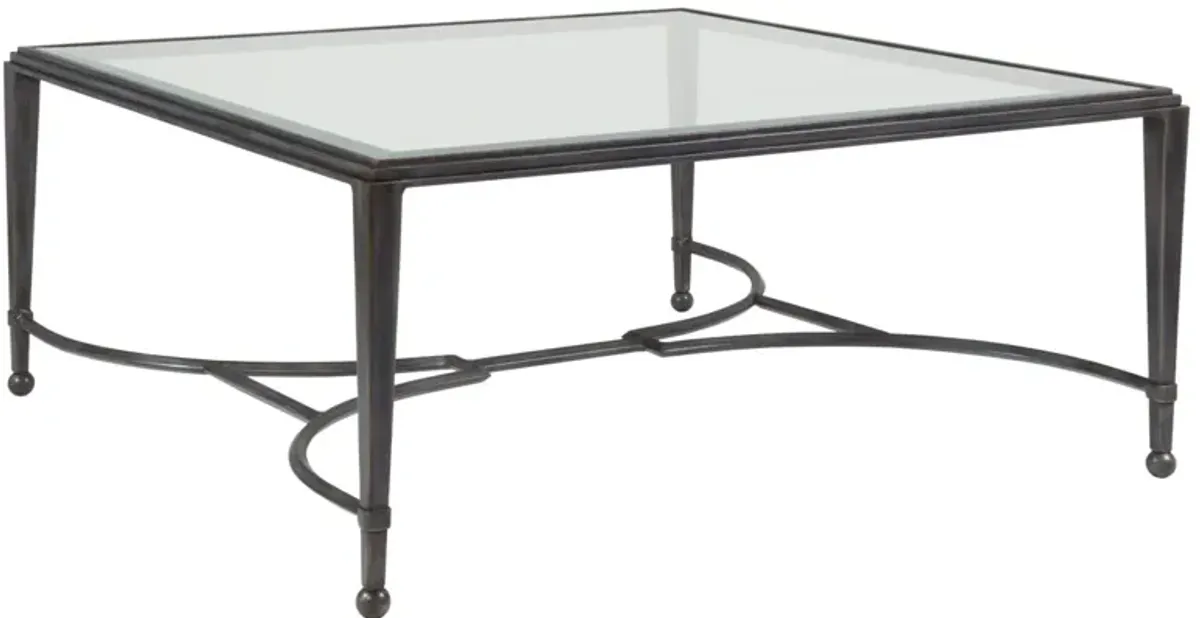 Artistica Home by Lexington Metal Designs Sangiovese 42 Inch Square Metal Cocktail Table Iron Gray