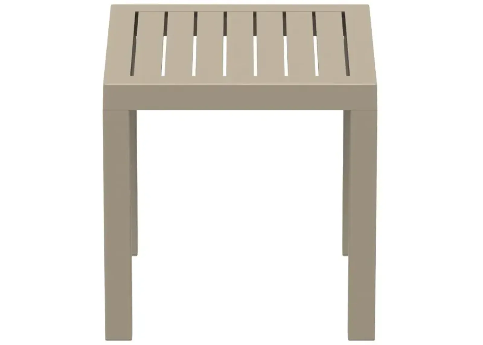 Ocean Square Resin Side Table Taupe