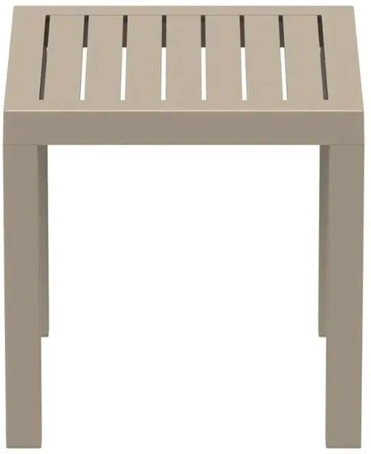 Compamia Ocean Square Resin Side Table Taupe
