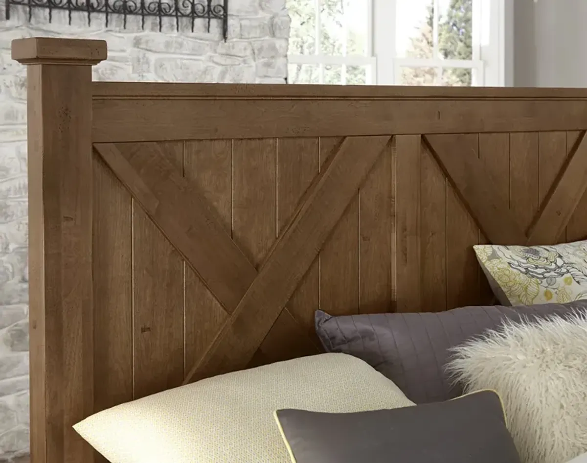 Vaughan-Bassett Cool Rustic Amber X-King Headboard