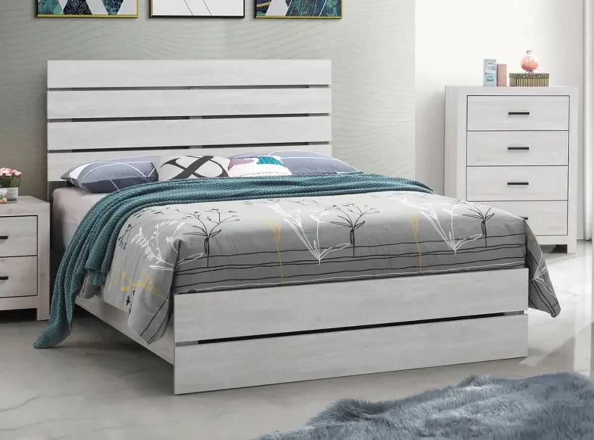 MARION EASTERN KING BED COASTAL WHITE