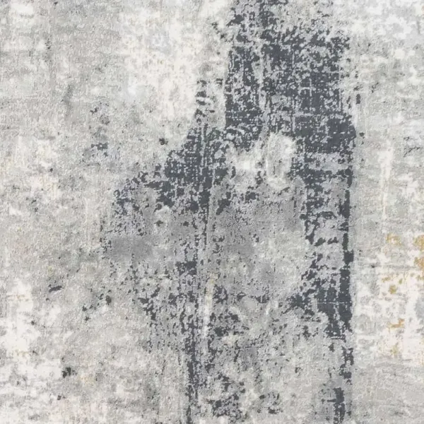 Uttermost Paoli Charcoal/Light Gray/Mustard/Off-White 5 X 8 Area Rug