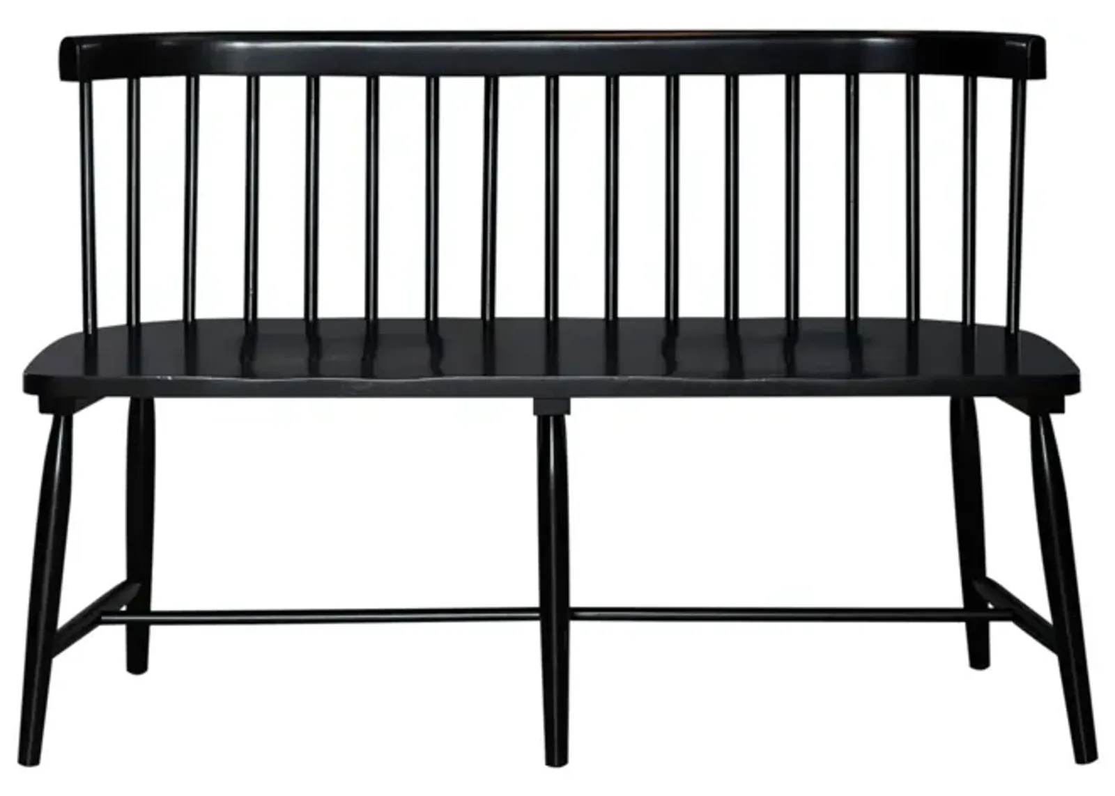 Liberty Furniture Capeside Cottage Porcelain Royal Black Spindle Back Dining Bench