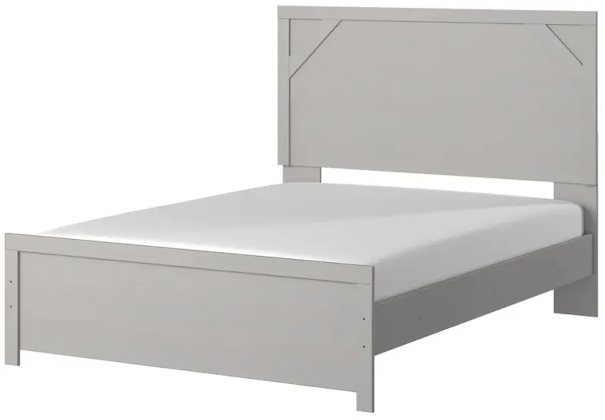 Ashley Cottonburg Dove Gray Queen Panel Bed