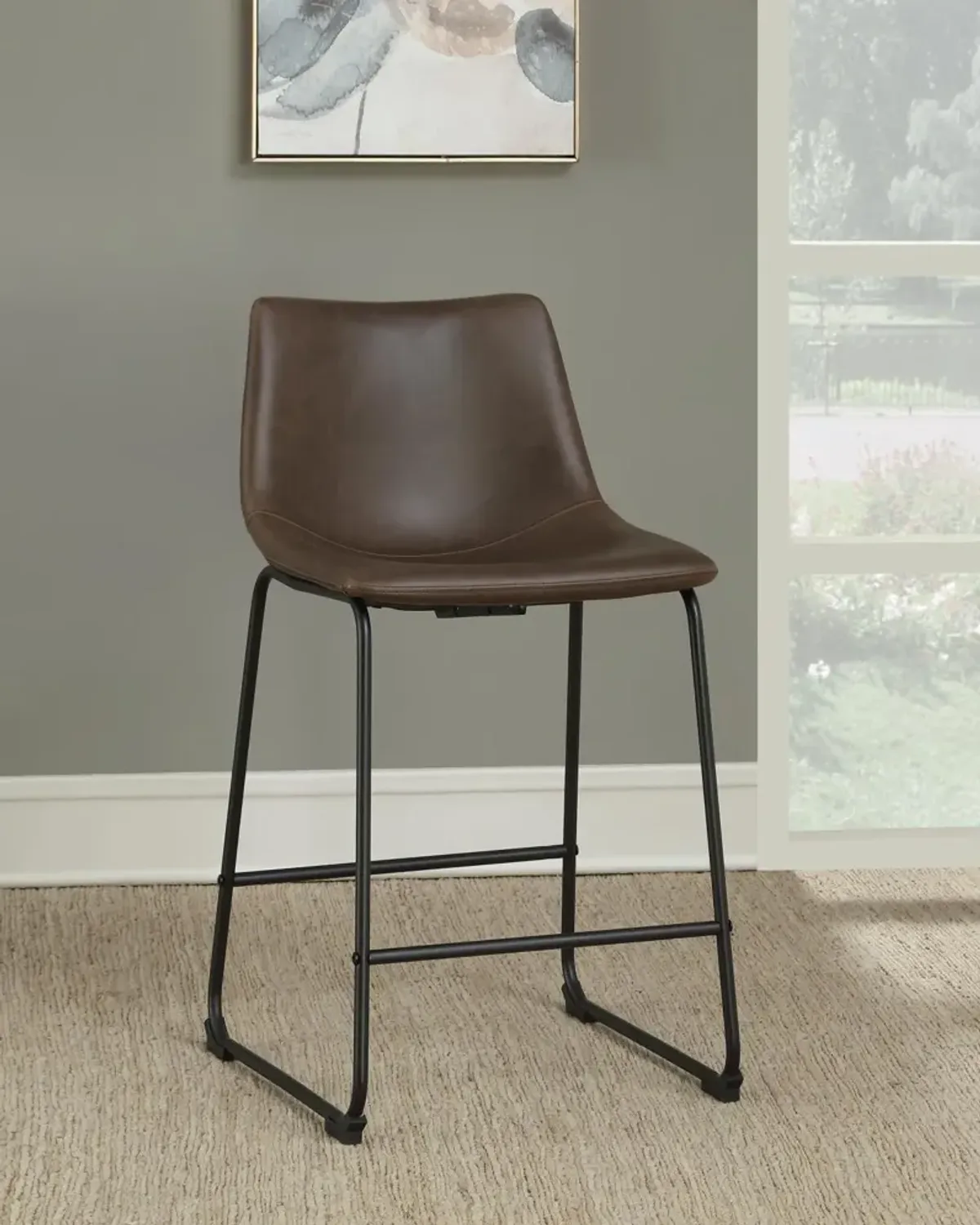 Coaster Michelle Upholstered Counter Chair Brown