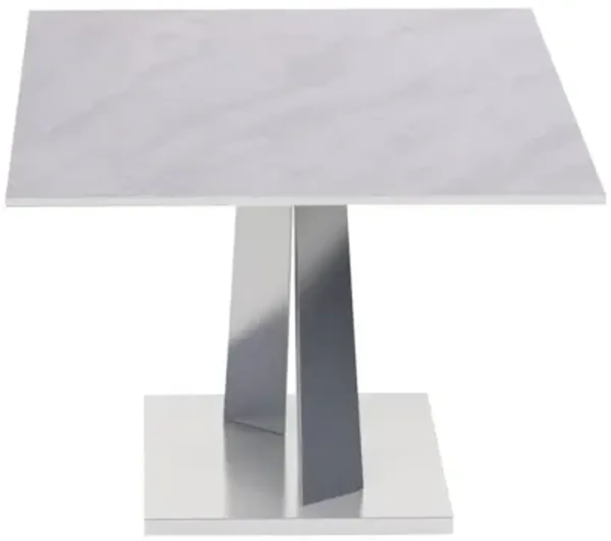 Chintaly Jennifer Contemporary Sintered Stone Top Cocktail Table with Steel Base