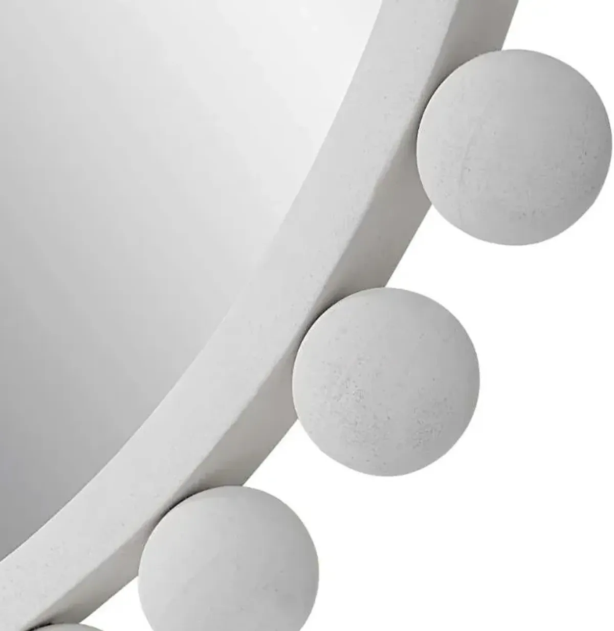 Uttermost Cyra White Round Mirror