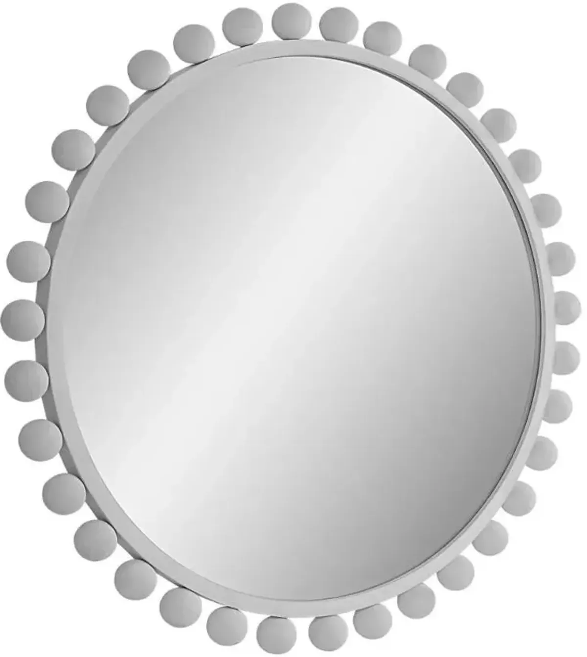 Uttermost Cyra White Round Mirror