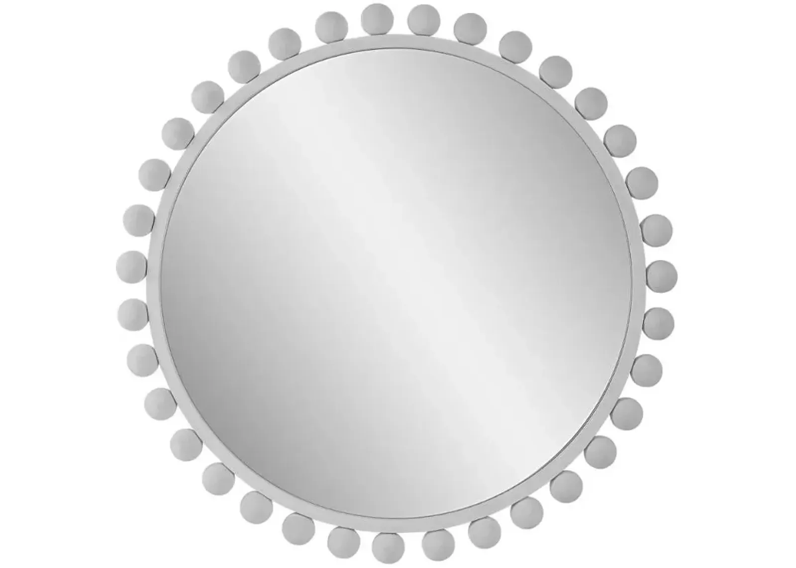 Uttermost Cyra White Round Mirror