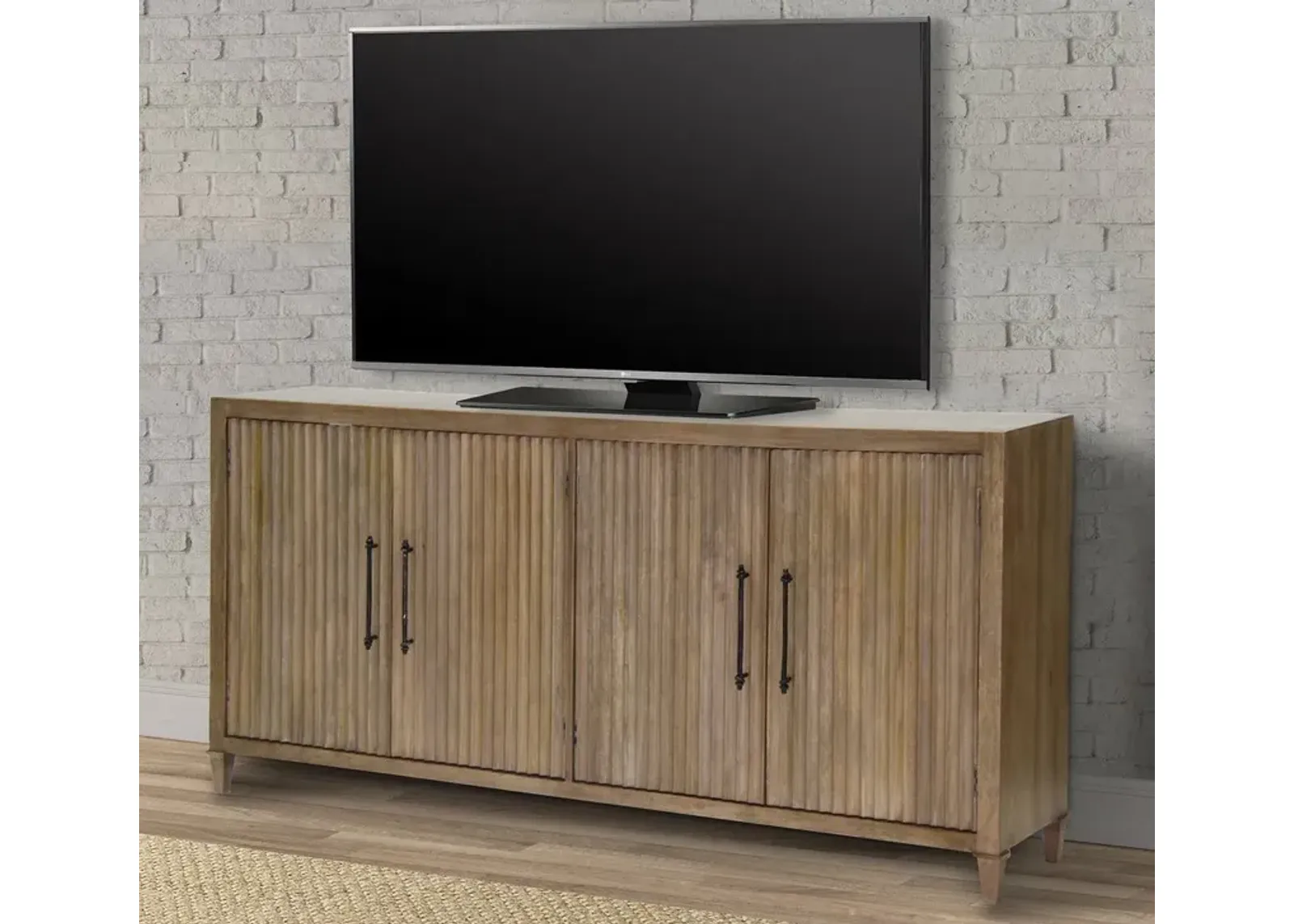 Parker House Crossings Maldives Collection 76 TV Stand in Latte Color