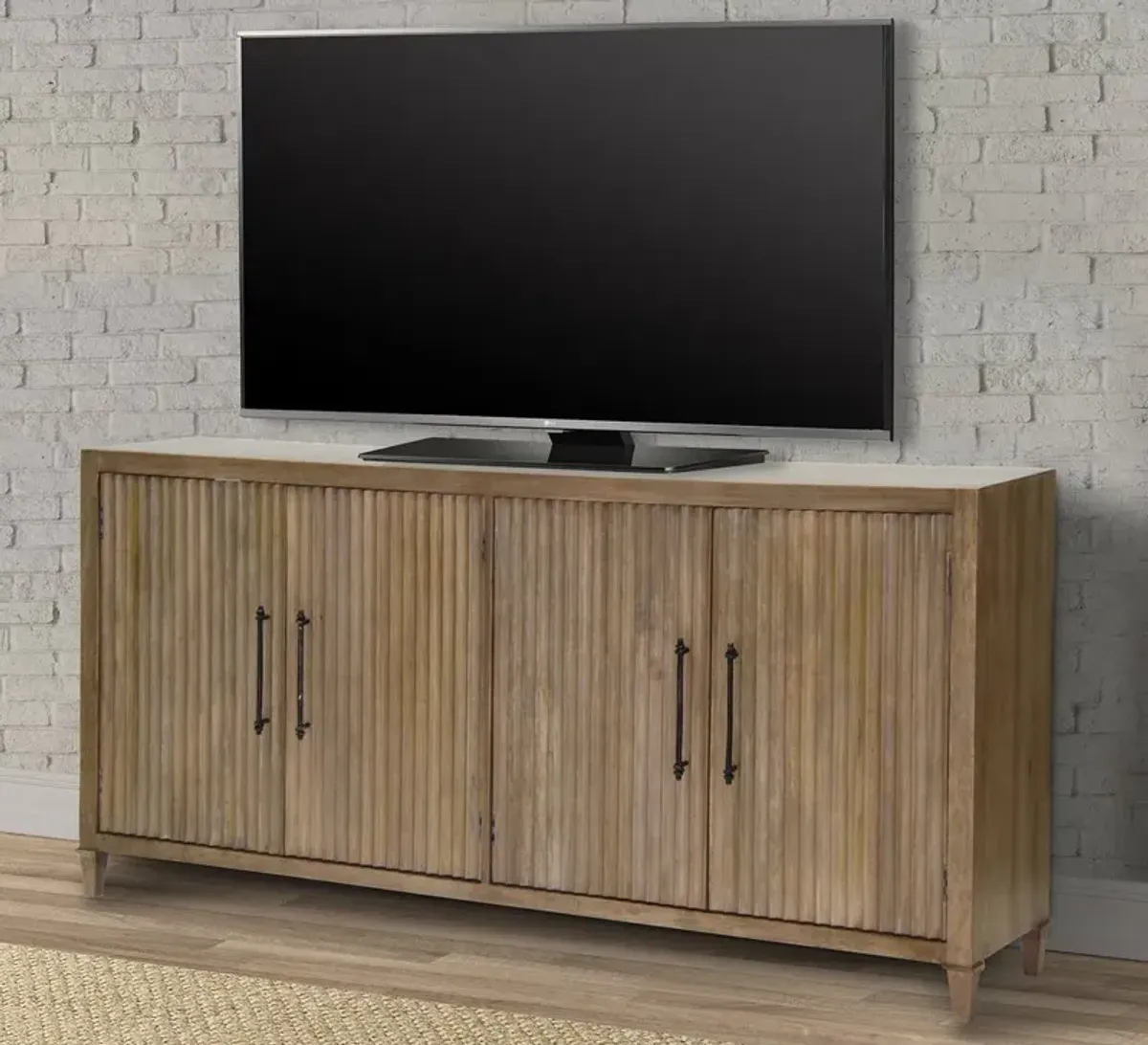 Parker House Crossings Maldives Collection 76 TV Stand in Latte Color