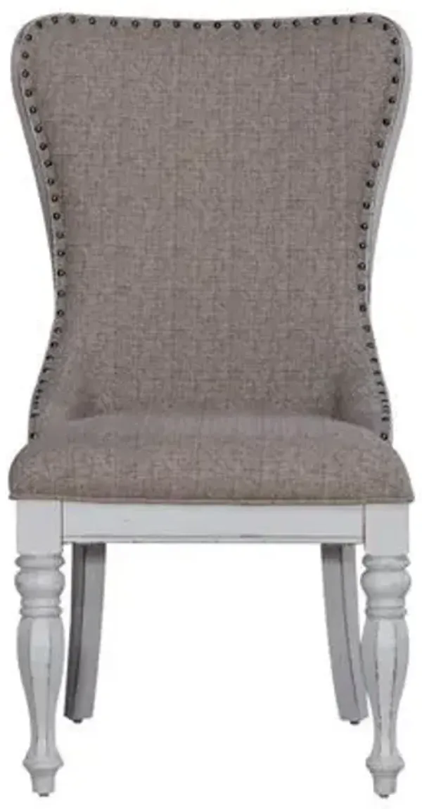 Liberty Furniture Magnolia Manor Antique White/Ivory Upholstered Dining Side Chair