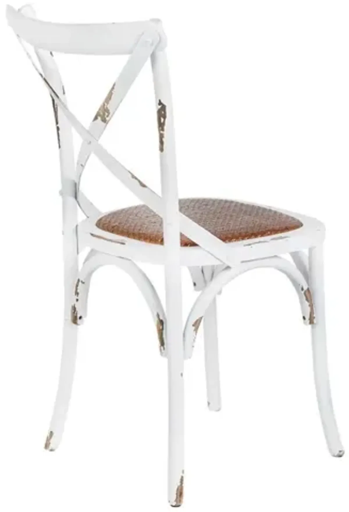 Nest Home Antique White/Rattan Seat Xena Dining Chair