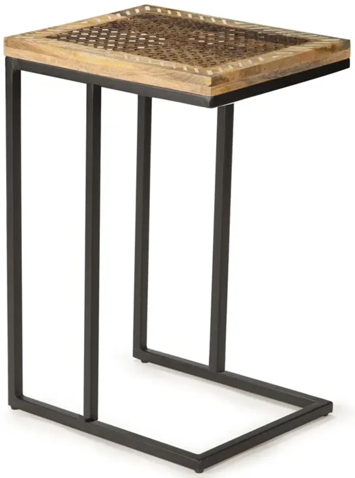 Steve Silver Parris Hand Carved Natural Brown Sofa Server Table In With Black Base