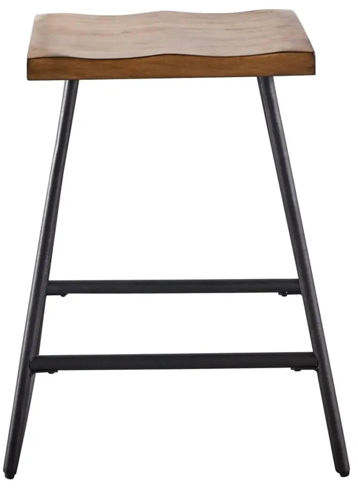 Steve Silver Landon Natural Honey Counter-Height Stool In Natural Honey With Iron Base