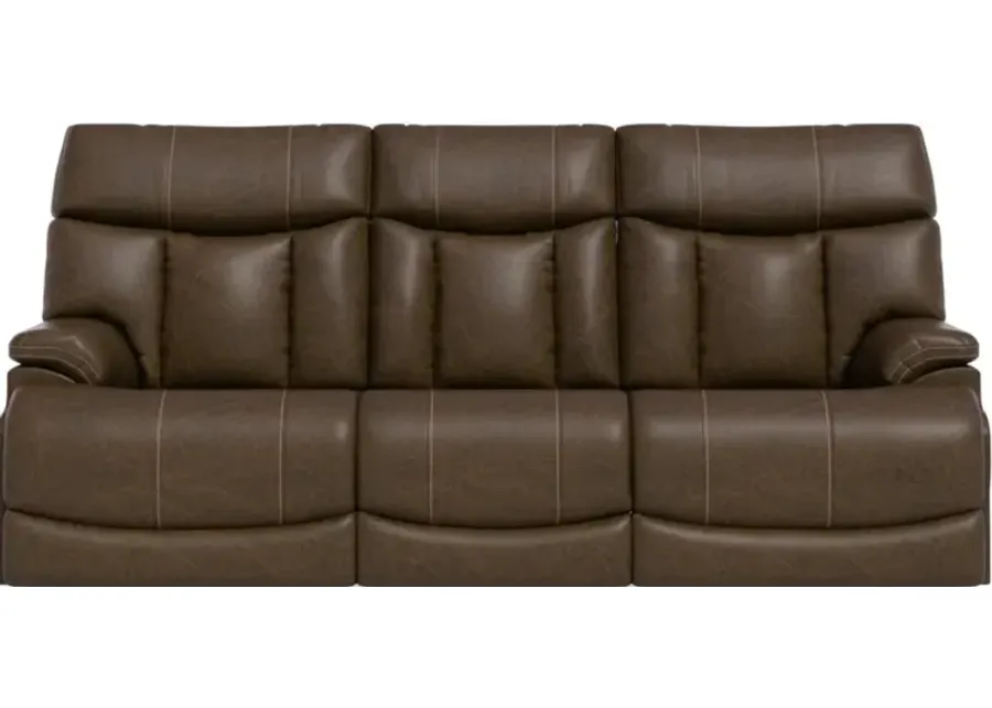 CLIVE BROWN POWER RECLINING SOFA WITH POWER HEADRESTS AND LUMBAR