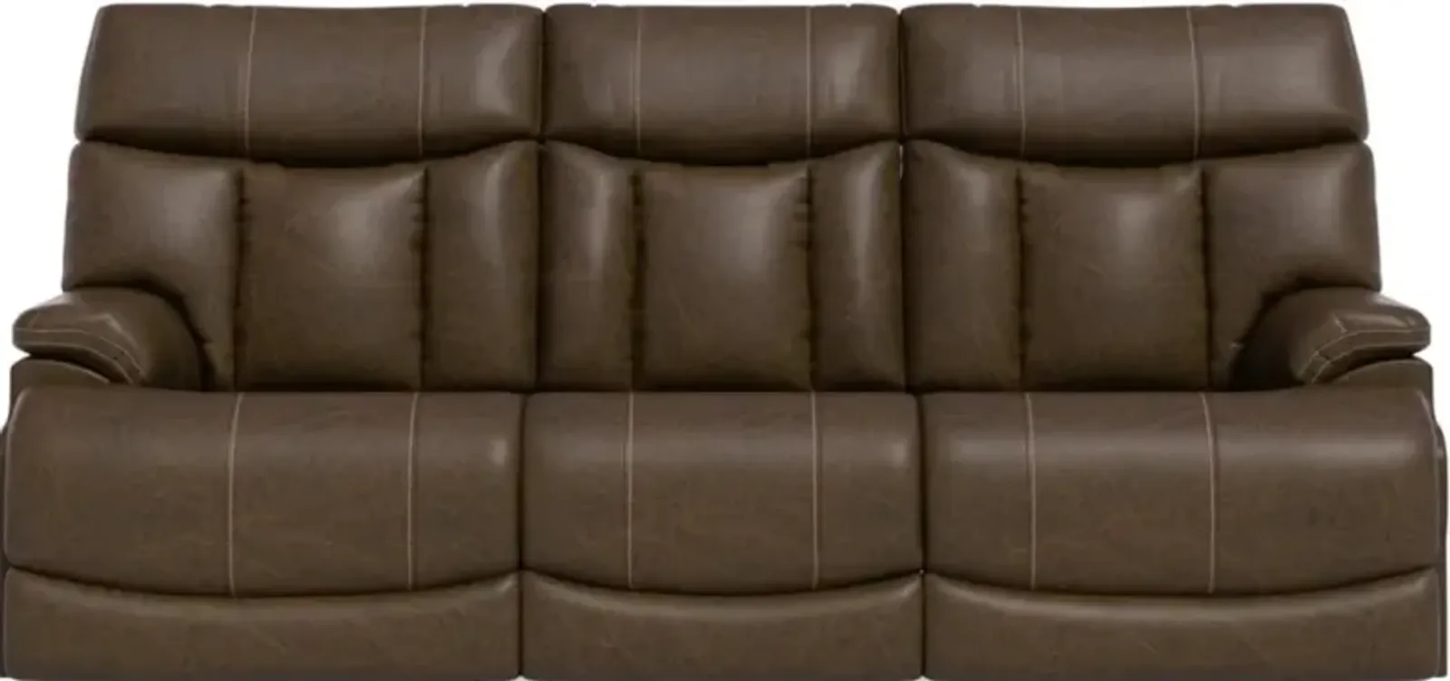 Flexsteel Clive Brown Power Reclining Sofa with Power Headrests & Lumbar