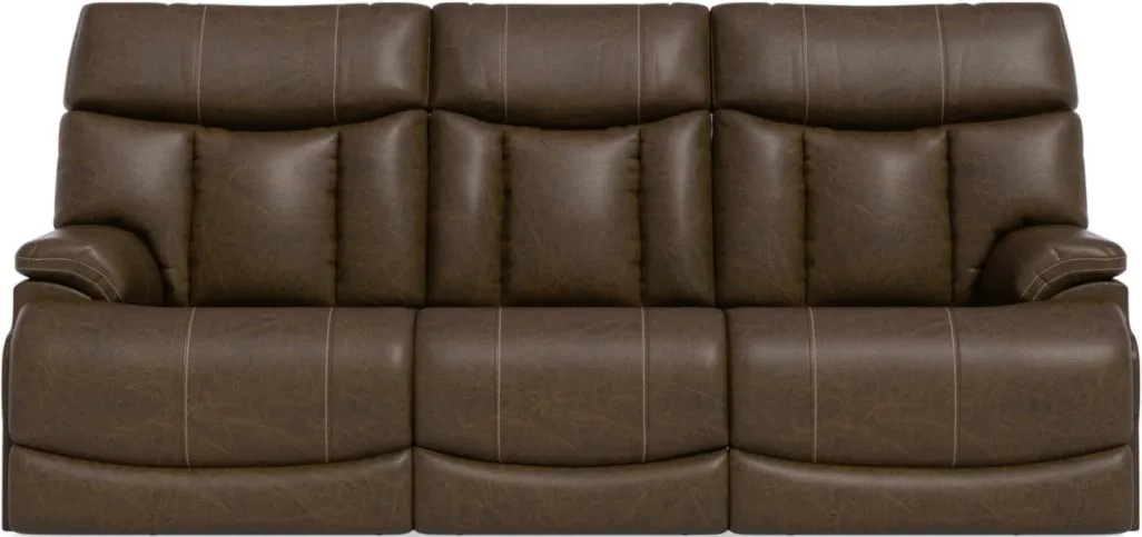 CLIVE BROWN POWER RECLINING SOFA WITH POWER HEADRESTS AND LUMBAR