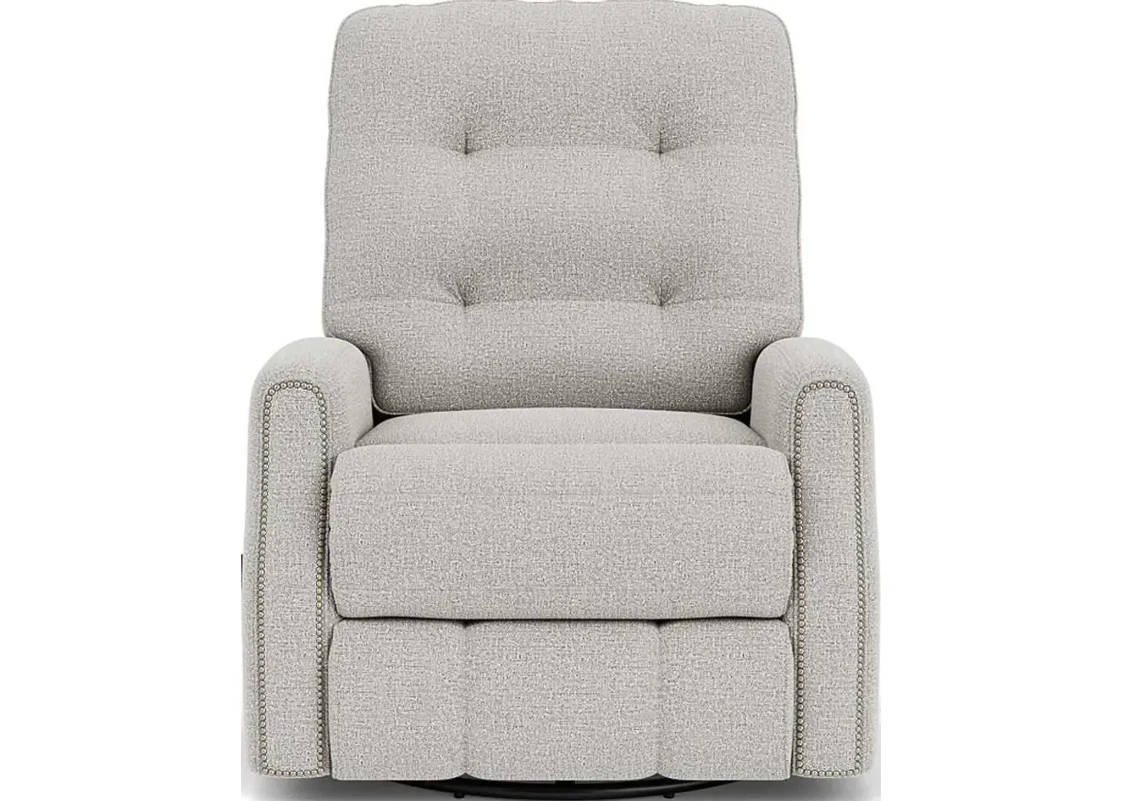 Flexsteel Devon Silver Glacier Swivel Gliding Manual Recliner