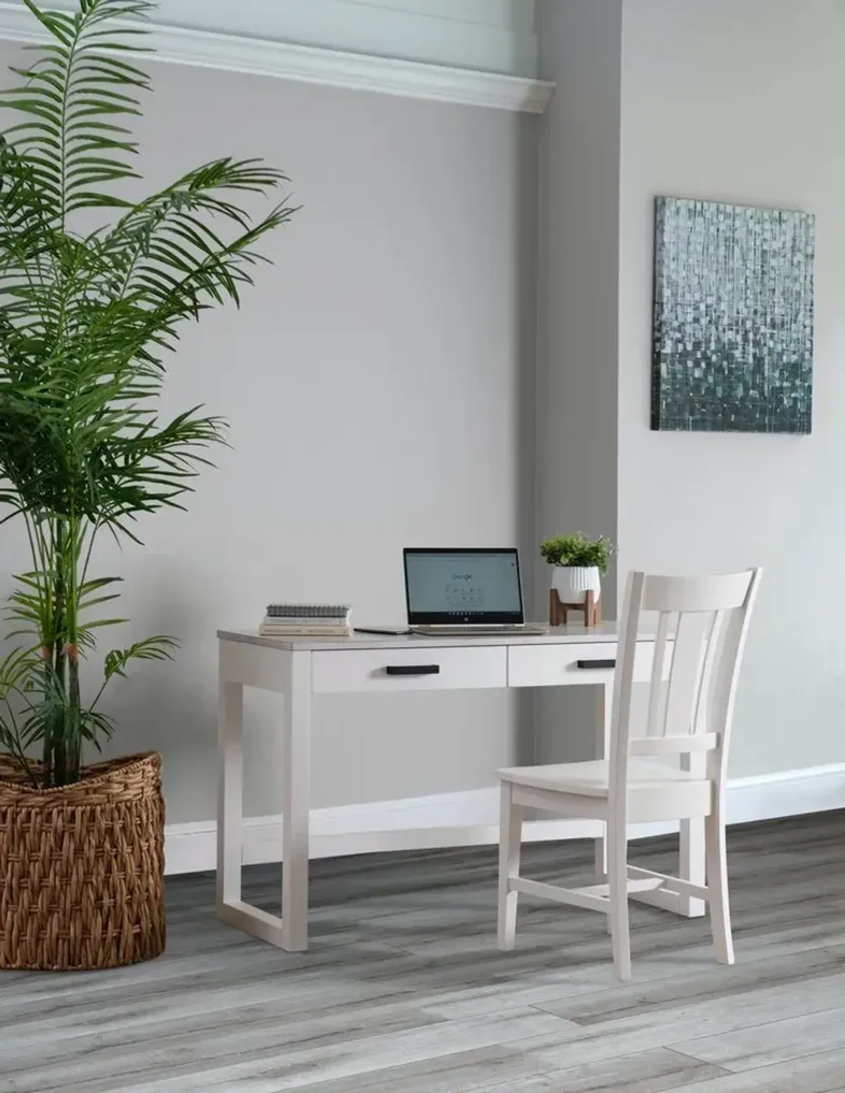 John Thomas Hampton Carson Desk in Chalk & White