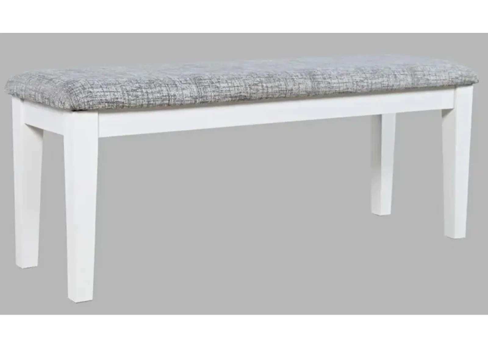 Jofran Urban Icon Upholstered Bench White