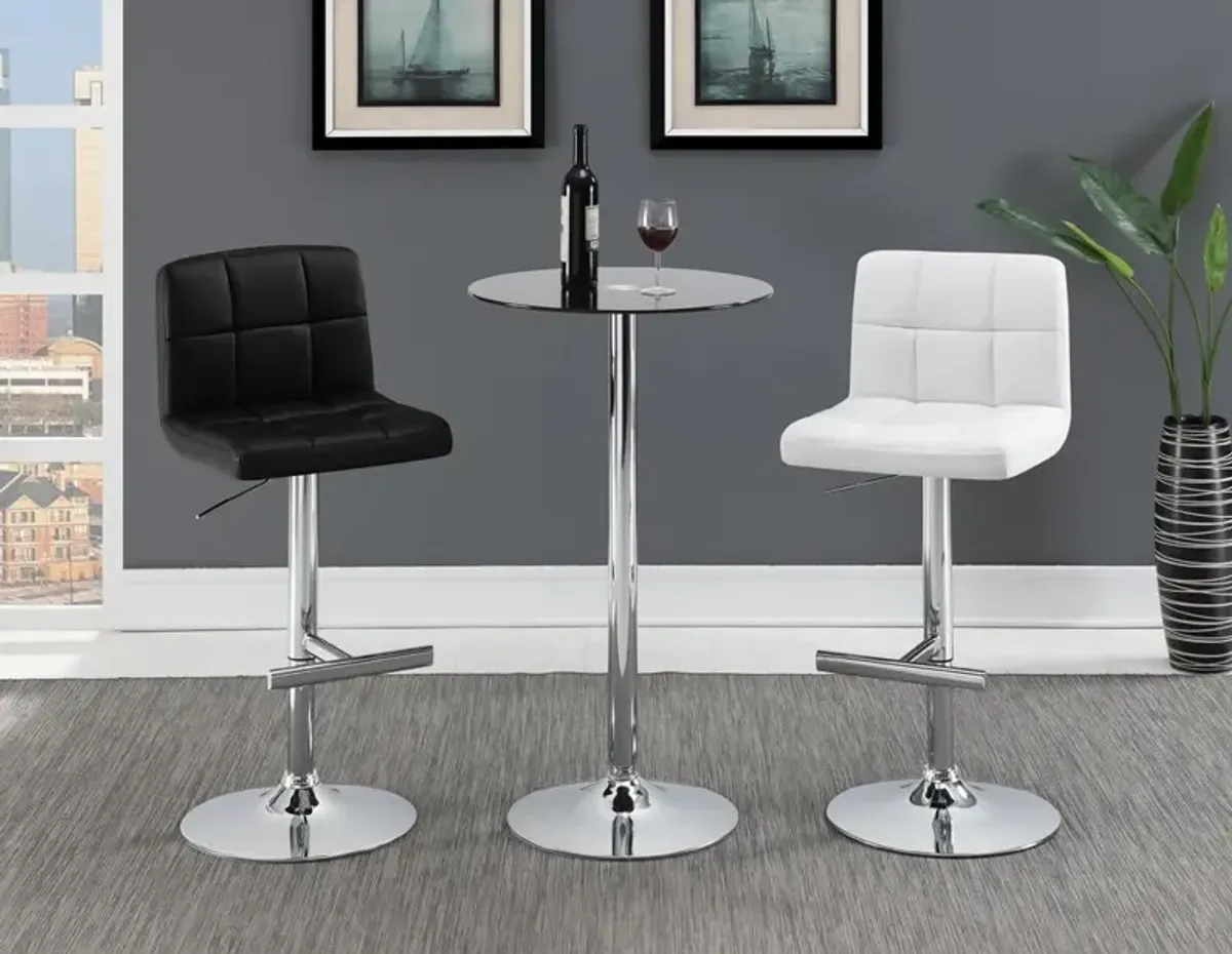 Coaster Lenny Upholstered Adjustable Bar Stool White