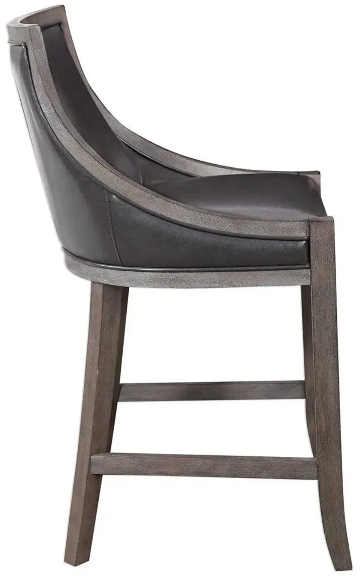 Uttermost Elowen Steel Gray Counter-Height Stool