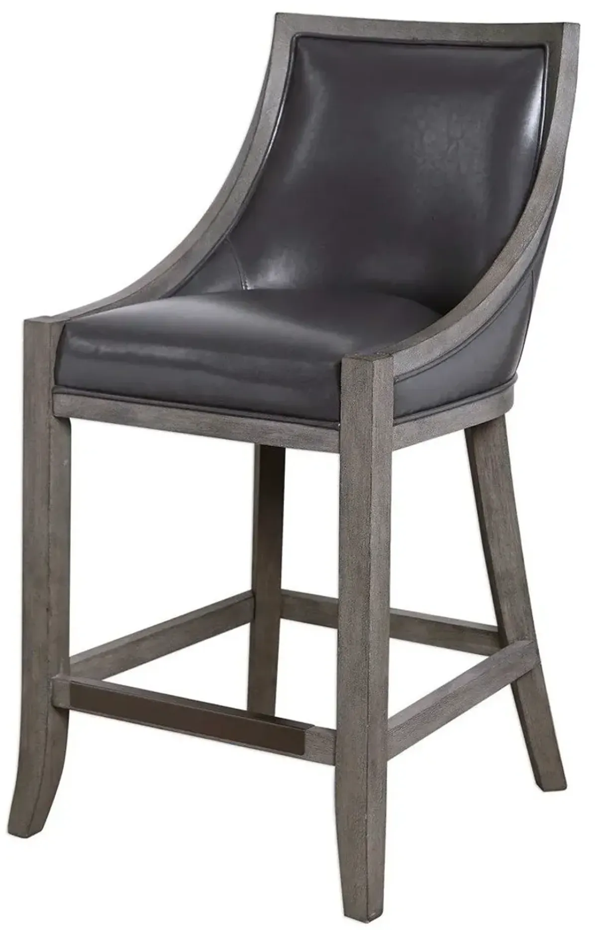 Uttermost Elowen Steel Gray Counter-Height Stool