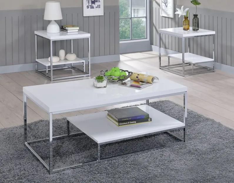 LUCIA END TABLE WHITE