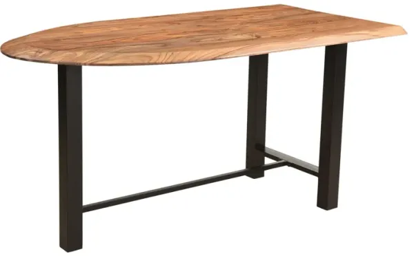 DALE INDUSTRIAL STYLE SOLID WOOD COUNTER HEIGHT DINING TABLE.