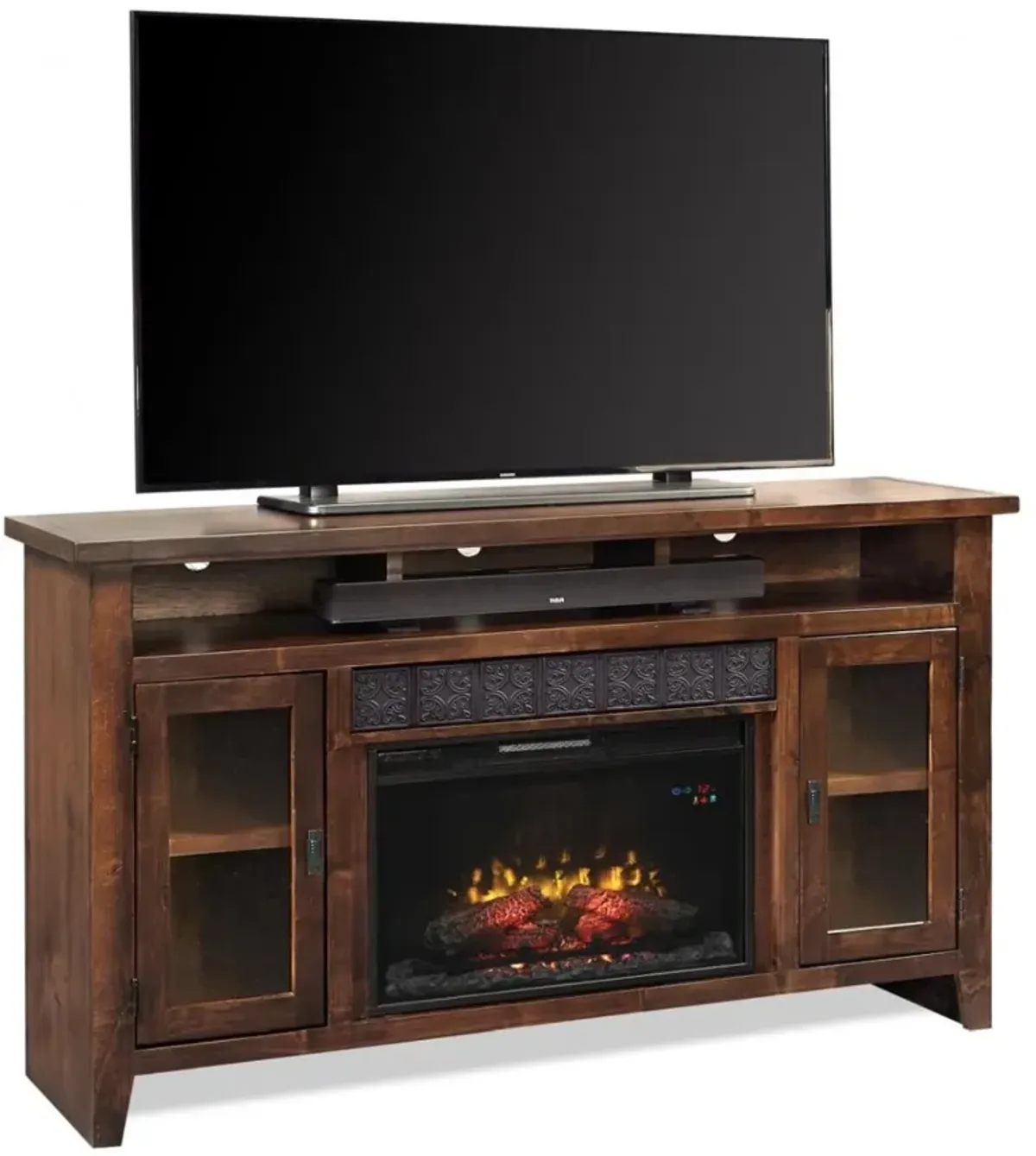 Aspenhome Alder Grove Brindle 63 Inch Fireplace TV Stand Console