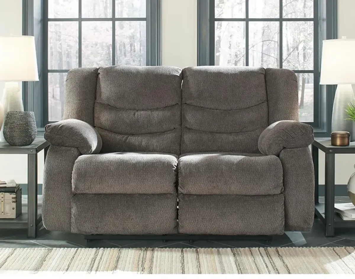 Ashley Tulen Gray Reclining Loveseat