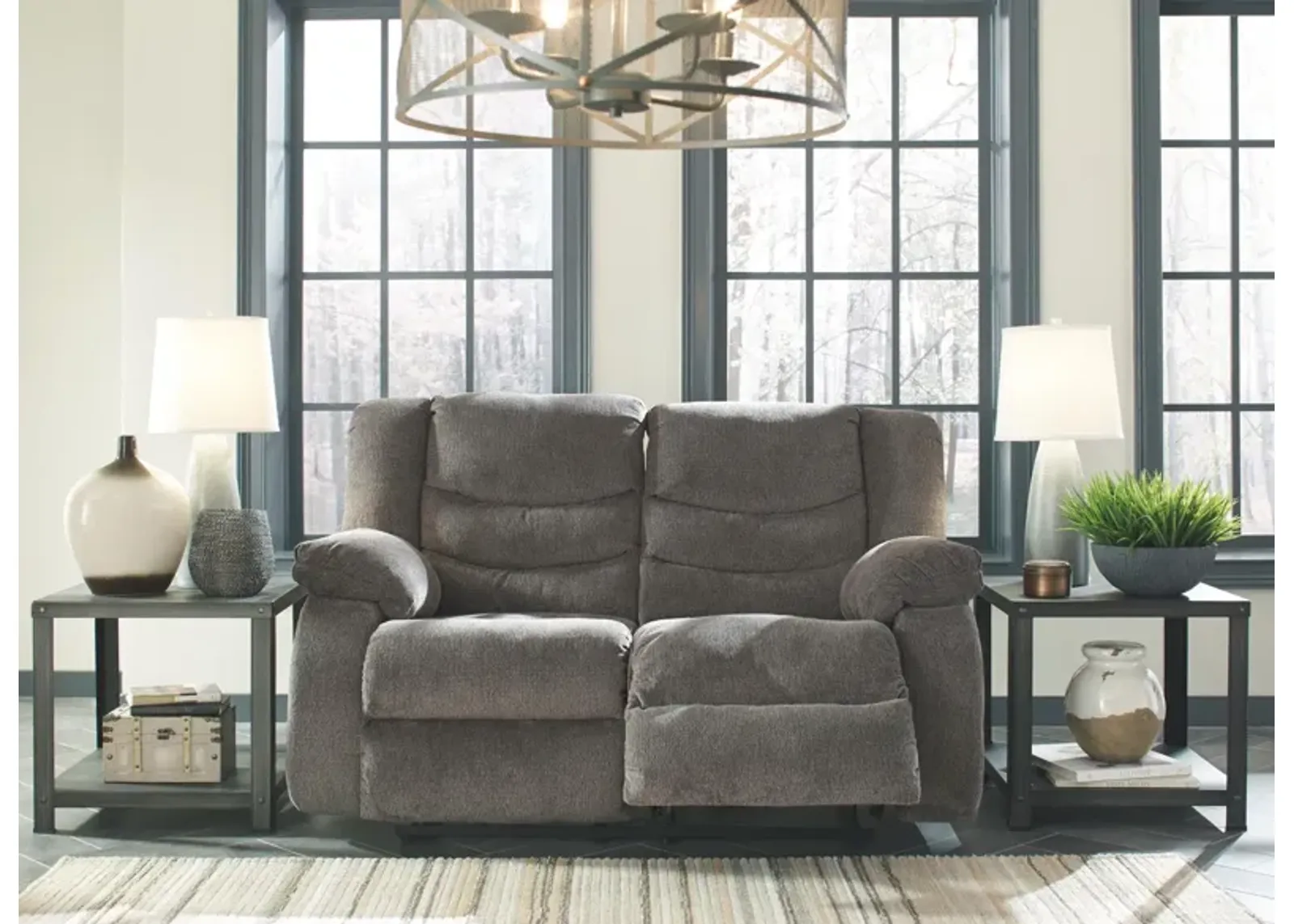 Ashley Tulen Gray Reclining Loveseat