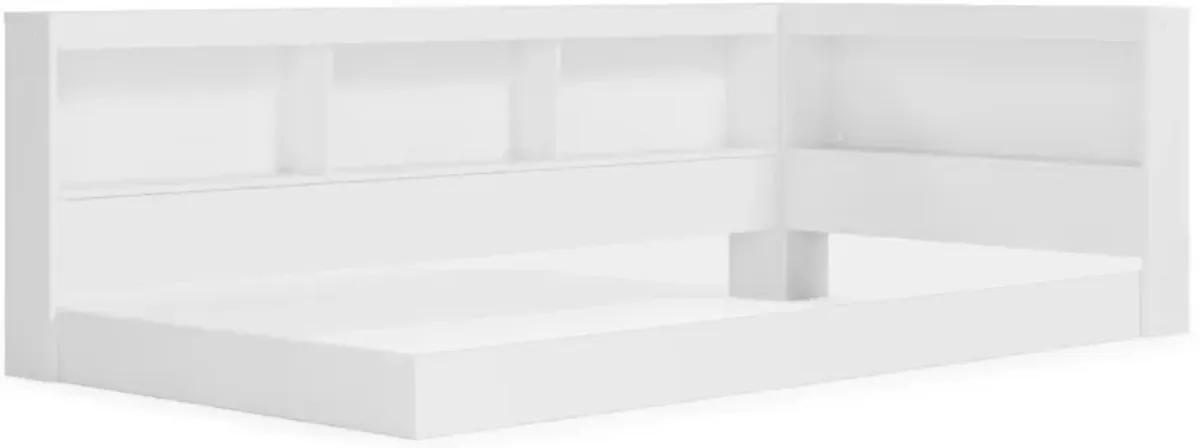 Ashley Piperton Matte White Twin Bookcase Storage Bed