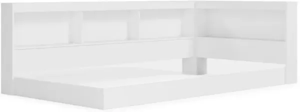 Ashley Piperton Matte White Twin Bookcase Storage Bed