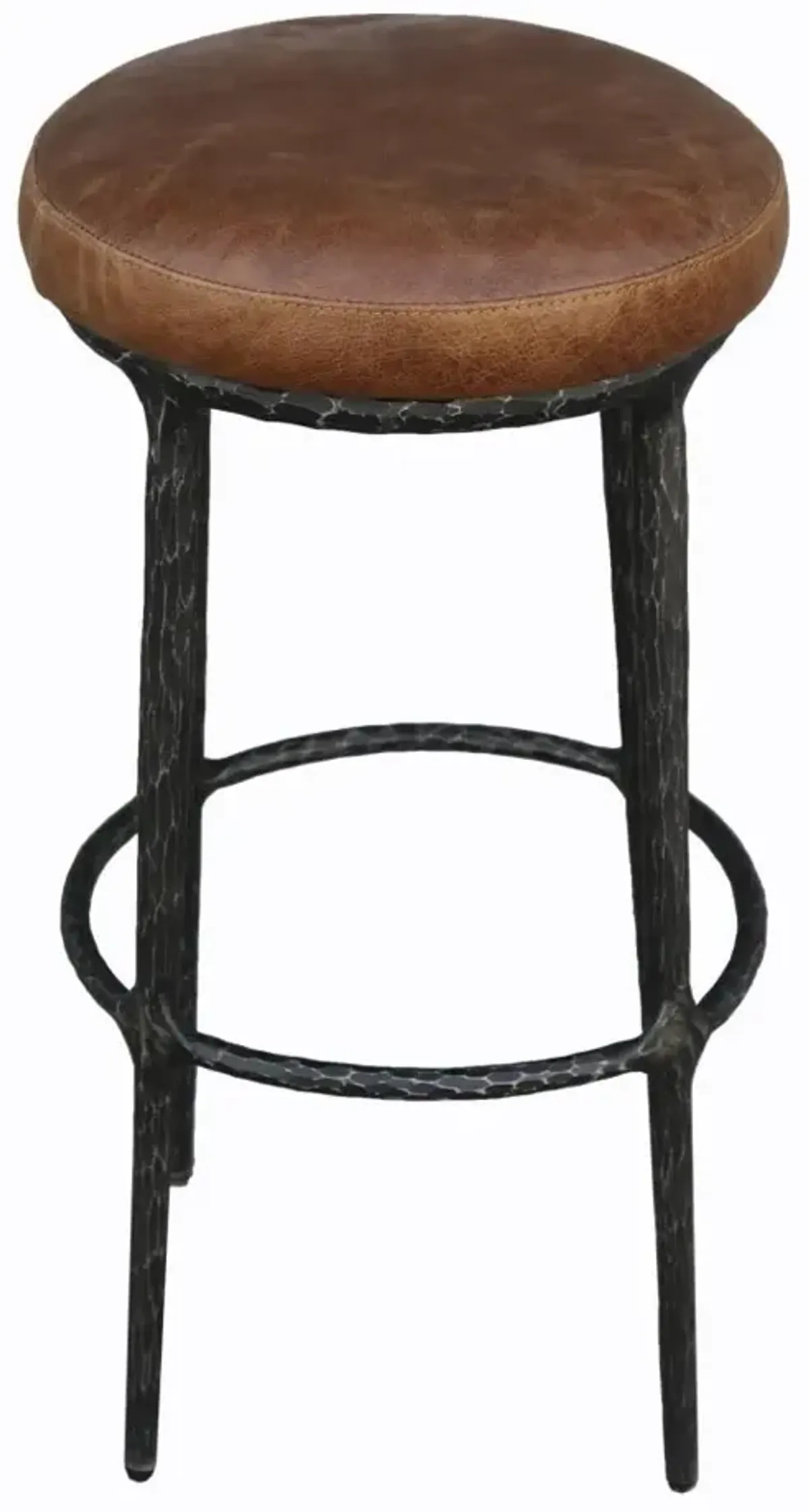 Nest Home Iron/Brown Leather Mateo Counter Stool