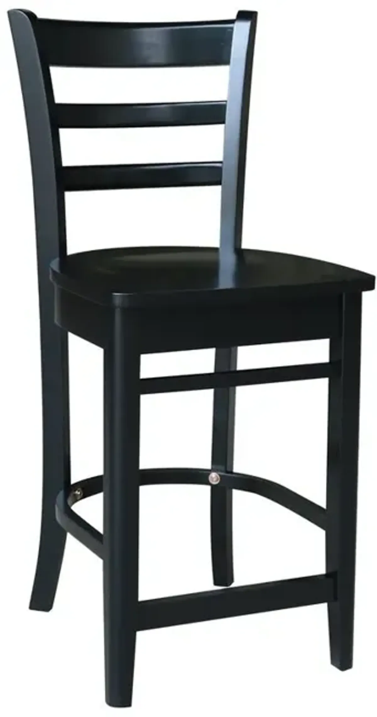 John Thomas Dining Essentials Emily Wood Stool in Black