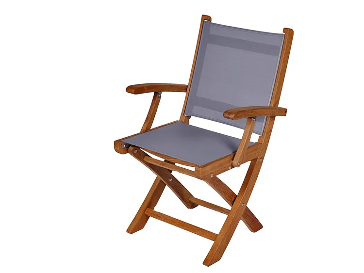 SAILMATE OUTDOOR GRAY SLING FOLDING ARMCHAIR